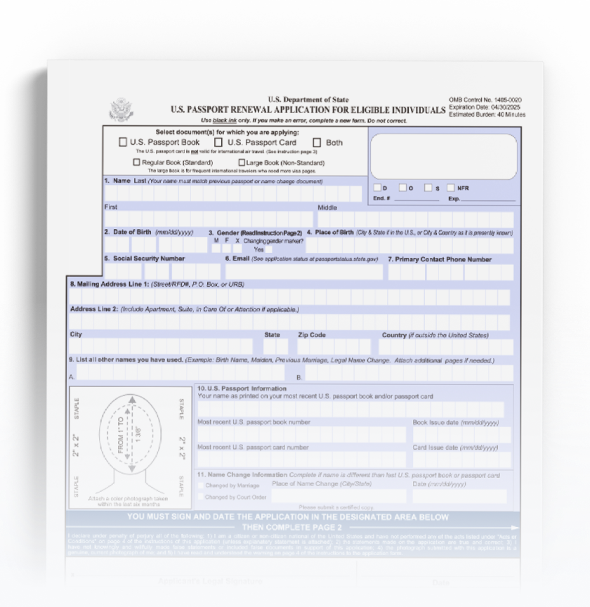 Passport Renewal DS-82